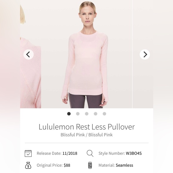 Lululemon Rest Less Pullover Blissful Pink Textured Long Sleeve Top Size 4? - Picture 5 of 13